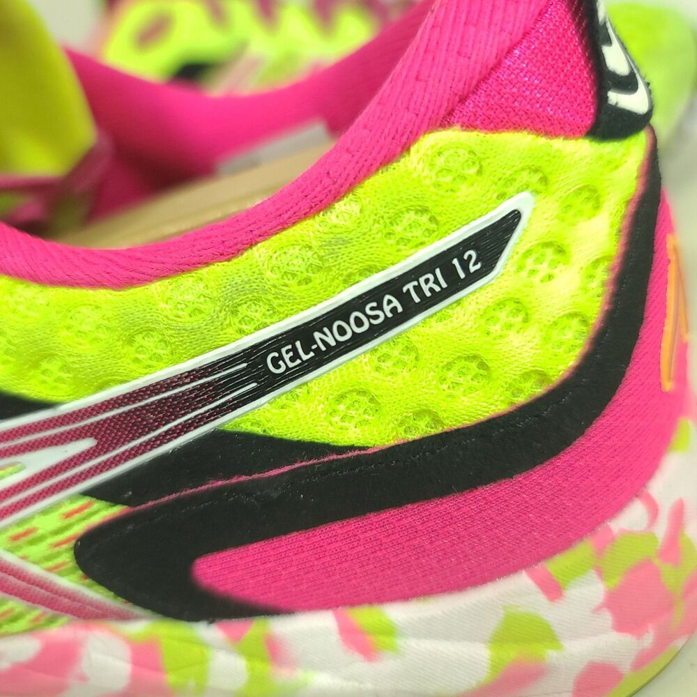 Asics GEL-Noosa Tri 12 Running Shoe Women Sz 7.5 Neon Comfort Sneaker 1012A578 - Picture 15 of 16